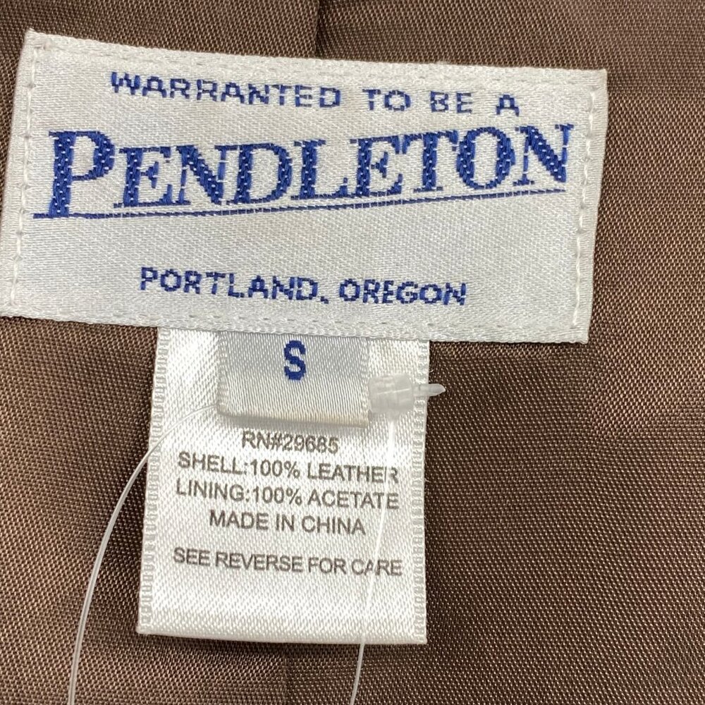 Pendleton Brown Classic Leather Jacket | Size S - image 5